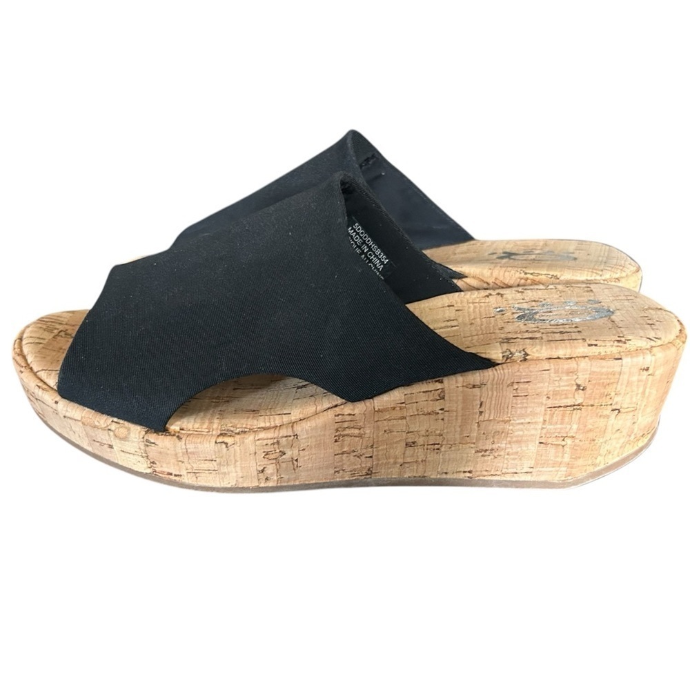Women's Black Wedge Sandals